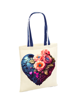 Virágos szív 2  táska